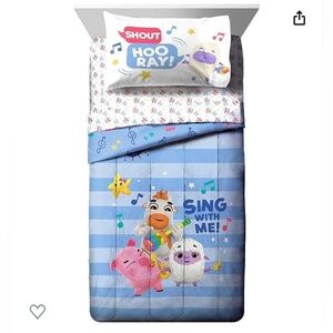 Jay Franco Moonbug Little Baby Bum Sing with Me 4 Piece Toddler Bed Set